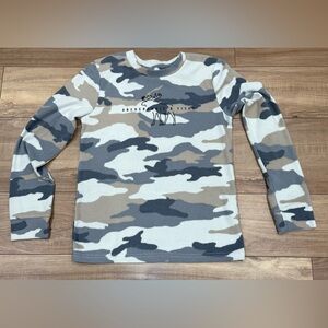 Abercrombie & Fitch Kids Gray Camo Fleece Long Sleeve Size 9/10